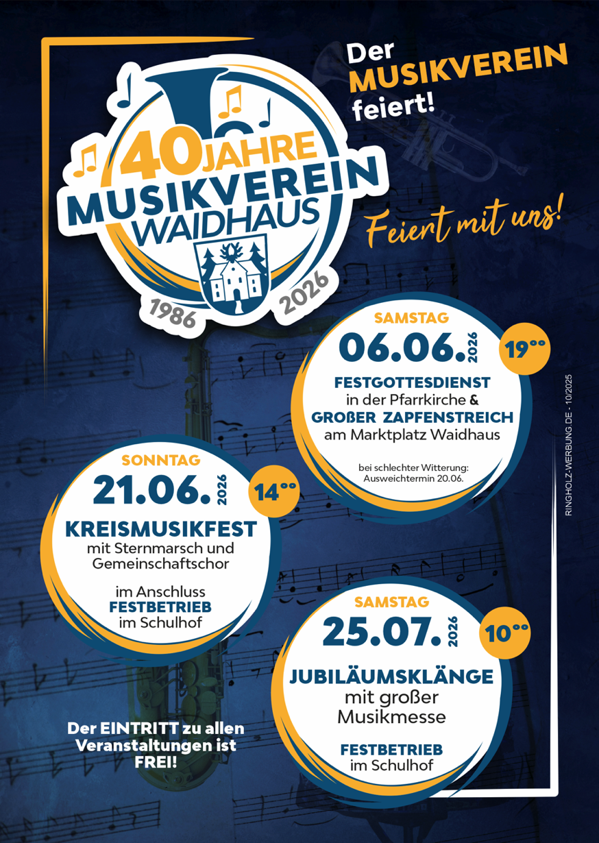 Musikverein - Plakat A3 - 40 Jahre - OKT 2025